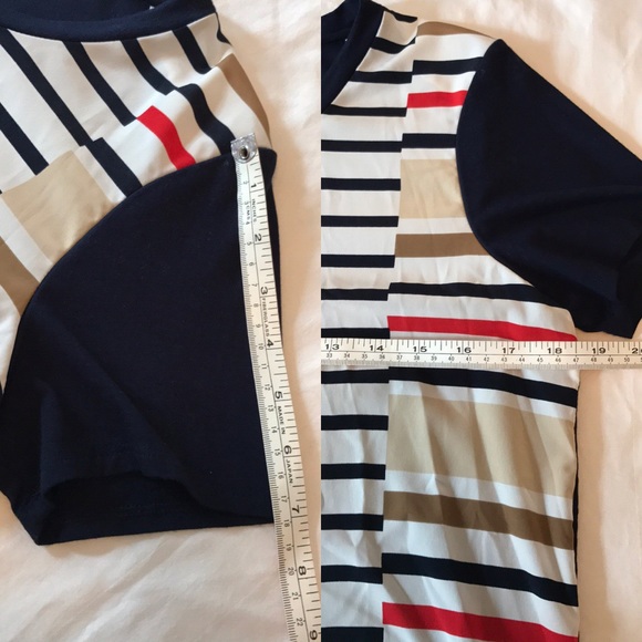 VINCE CAMUTO XS Striped Short Sleeve Shirt - Picture 8 of 8
